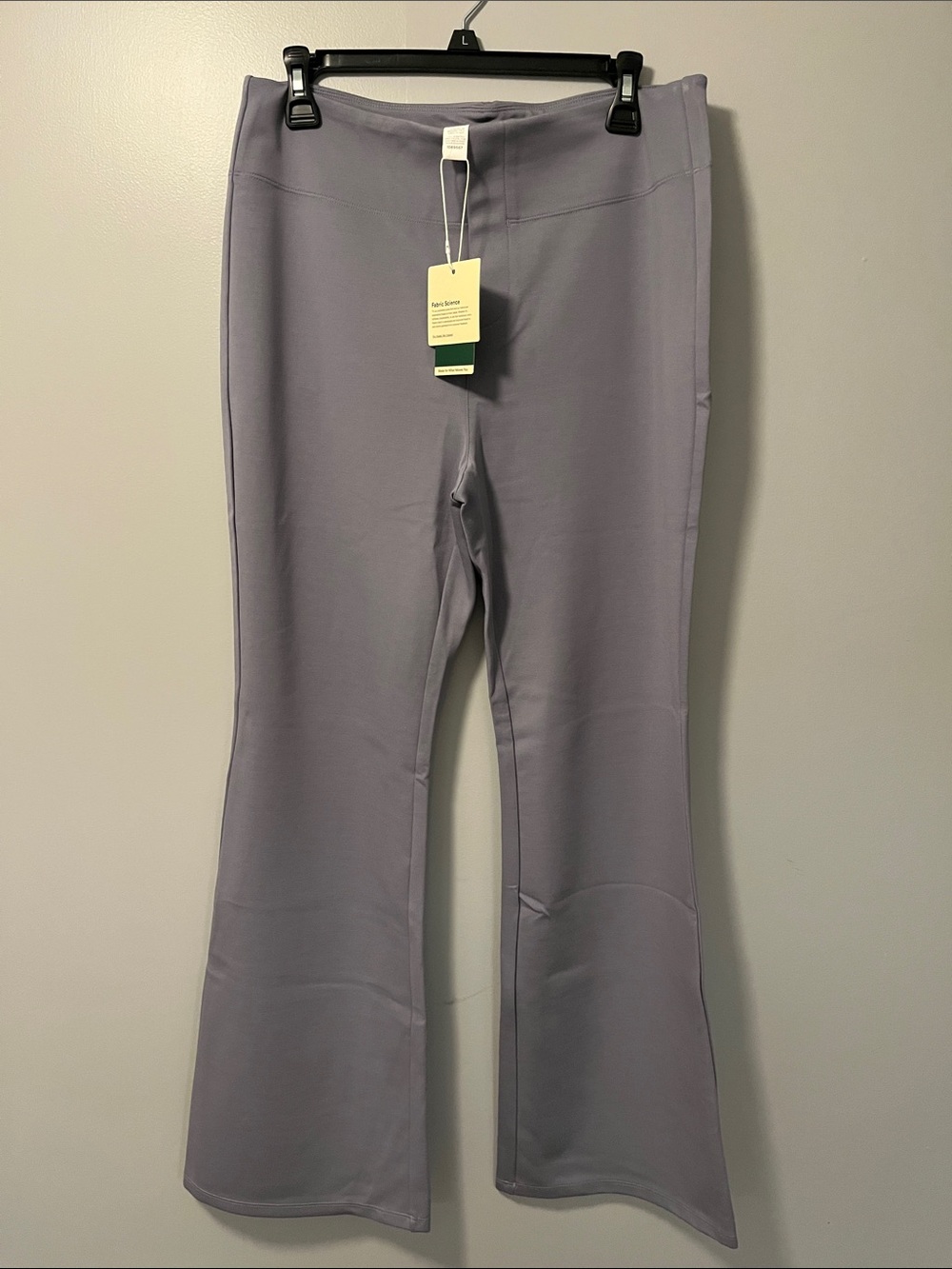 HALARA Cement Grey high waisted flare work pant